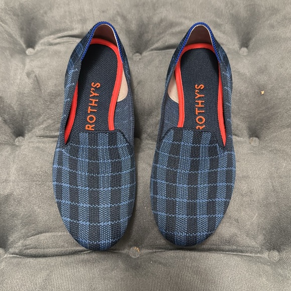 Rothy’s Blue Gingham Loafers - Picture 2 of 6
